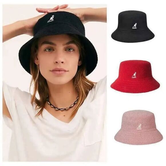 New Kangol red unisex Washed Bucket Hat size M main image 4